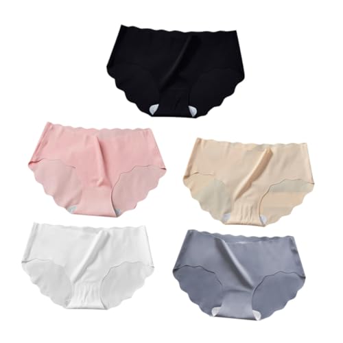 BESPORTBLE 5 Piezas Bragas de Algodón para Mujer Diseño Elástico Transpirable sin Costuras Pack Cómodo y Resistente Adaptable