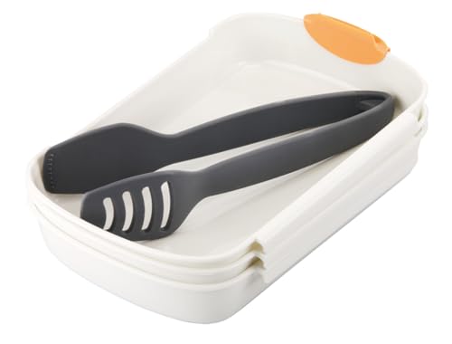 Tescoma PRESTO Panier-Set 3-teilig mit Zange - Panierschalen für Schnitzel und Co., spülmaschinenfest, stapelbar, Küchenzubehör zum sauberen Panieren