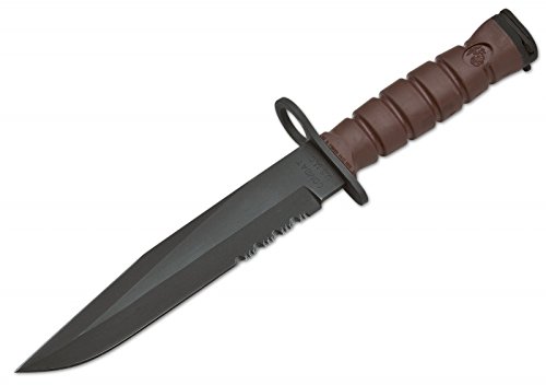 Ontario 493 M-9 Bayonet, Black Handle & Blade, w/Scabbard