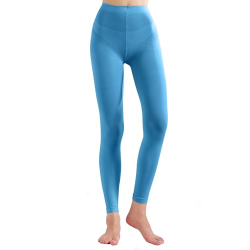 Image of Footless Tights for Women Women's Soft Full Length Leggings Light and Breathable High Waist Tight Pants