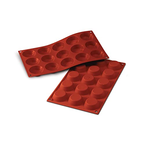 silikomart | SF014 Moule en Silicone pour TARTELLETTA Monoportions, antiadhésif, 15 cavités, Lot...