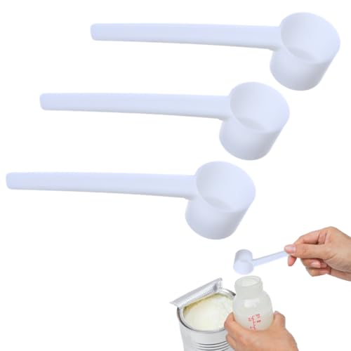XPEX 3 Pièces 5g cuillere doseuse gramme Cuillère Doseuse, Mesureur Protéine Poudre Café, Cuillères à Mesurer avec Graduation 5 g, cuillère doseuse café pour La Cuisine Le Thé（Blanc）