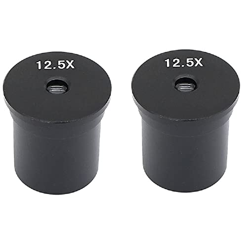 Microscope 1 Pair Microscope Eyepiece 5X 10X 12.5X 16X for X_SP Series Simple Biological Microscope Accessories Optical Glass Lens(H12.5 one Pair)