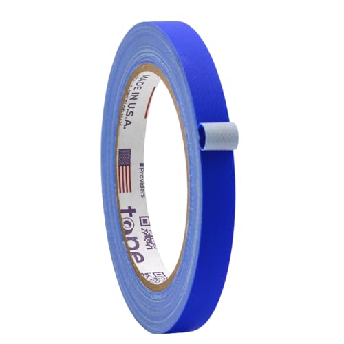Image of WOD GTC12 Gaffer Tape, Dark Blue Low Gloss Finish Film, 1 /2 inch x 60 ft. (Pack of 96) Residue Free, Non Reflective Cloth Fabric, Secure Cords, Water Resistant, Photography, Filming Backdrop