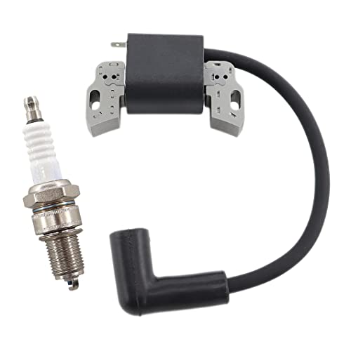 MCHNIC Bobine d'allumage avec bougie d'allumage pour tondeuse Briggs & Stratton 08P500 08P600 093J02 09P600 09P700 remplace 798534 799582 593872 595009