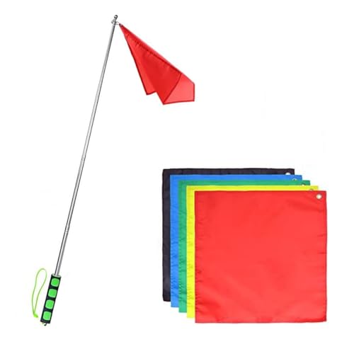 Nicear 5 Stück Reittrainingsflaggen, Reittrainingsgeräte, Reit-Nylonflaggen mit Fahnenmast, Trainingsflagge, Reitkunstflagge, Trainingsstab für das Longieren von Pferden