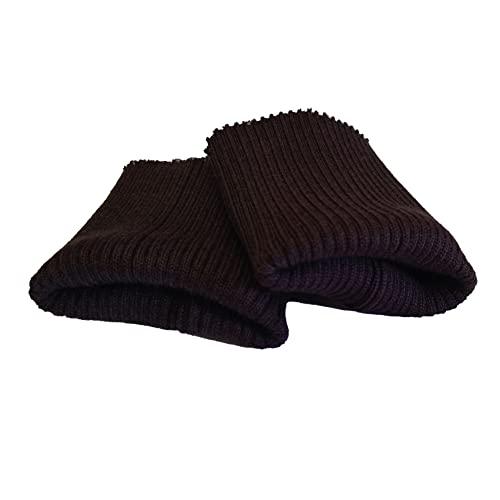 USIT, Poignets en Tricot Lourd, 8x9 cm, Idéal pour Réparer Vestes et Bombers, 1 Paire, Marron Foncé