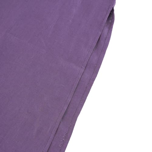 Image of Amazhiyu Women's Pure Linen Summer Midi Split Slip Dress | V Neck, Spaghetti Strap, with Pockets