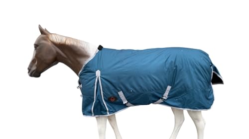 Image of 1200 Denier Horse RAIN Sheet | Horse Turnout Sheet | Horse RAINSHEET (Waterproof & Breathable) (Teal Grey Trim, 78)