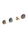 Zaveri Pearls Combo Of 4 Antique Adjustable Nose Pin For Women-ZPFK8493
