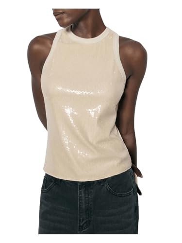Milumia Women's Sequin Tank Top Round Neck Sleeveless Party Club Rave Tops4