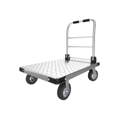 Carro portátil Carrito plegable resistente con ruedas giratorias, plataforma móvil que ahorra espacio, carretilla de mano, carro de plataforma plana for muebles y elevación de equipaje Mudanzas de mue