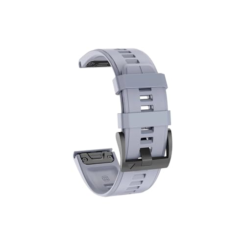 ツートンカラーのシリコン時計バンド Garmin に適合 TACTIX デルタ/Instinct 2X/Descent Mk2 Mk2i G1/MARQ/Enduro 2 クイックフィット 22 ミリメートル 26 ミリメートルストラップに適合(Gray