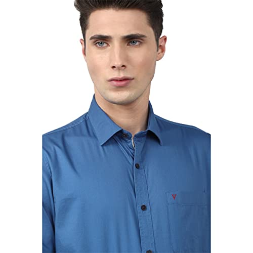 Image of Van Heusen Solid Casual Shirt for Men| Premium Cotton| Full Sleeves| Regular Fit |Breathable Fabric |