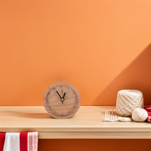 Reloj de madera para dormitorio y oficina con diseño nórdico minimalista 8