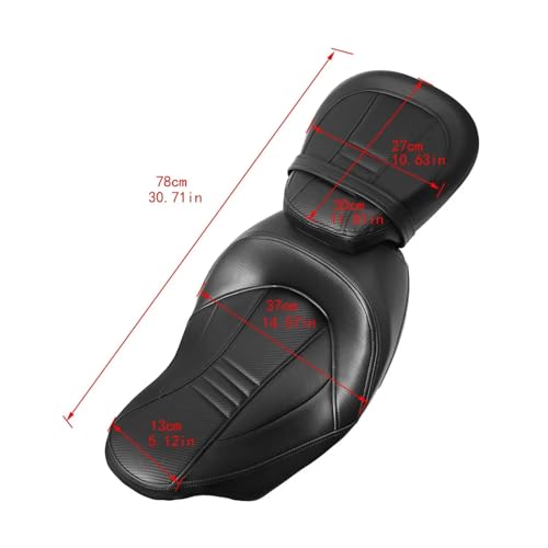 Evita dolor lumbar con este asiento de conductor y pasajero Road King FLHR 7
