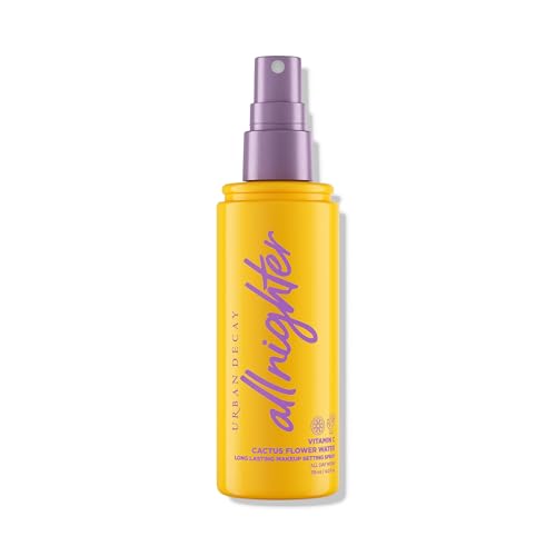 Urban Decay All Nighter Vitamin C Hydrating Makeup Setting Spray for Face (Full Size), Transfer-Resistant, Waterproof, 16 HR Wear, Vitamin C & Cactus Flower Water, Illuminated Finish - 4 fl oz