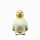 BABY FRANKIEZHOU Simulation Yellow Cockatiel Plush Toy, Soft Realistic Cute Plush Stuffed Animal Toy Parrot 7.08inch Funny Birds Home Decoration Children's