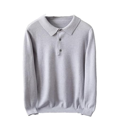 Men Classic Knitted Wool Blend Sweater Long Sleeved Loose Warm and Soft Pullover