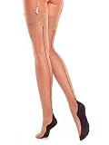 GLAMORY Delight 20 bas jarretière avec couture Teinte/Noir L