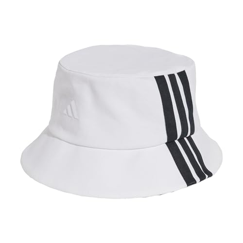 adidas Unisex Sportswear 3 Stripes Bucket, White/Black, M-L