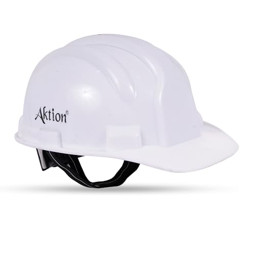 Image of Aktion AK H02 WHT Safety Helmets Rachet Type, Color: White, Pack of 2, IS 2925:1984