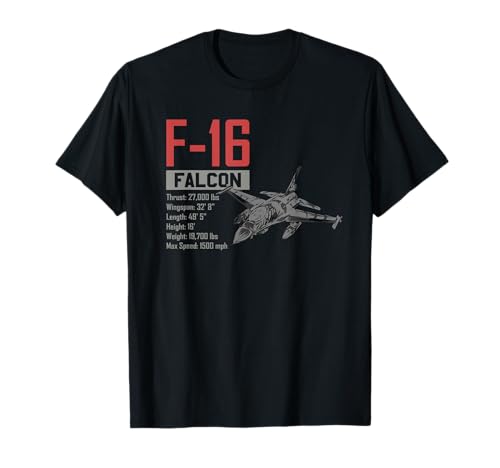 American Military Airforce Aircraft Fighter F16 Falcon Jet T-Shirt