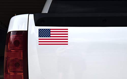 Stickertalk Proportional Usa Flag Vinyl Sticker, 7 Inches By 3.8 Inches #TOP1