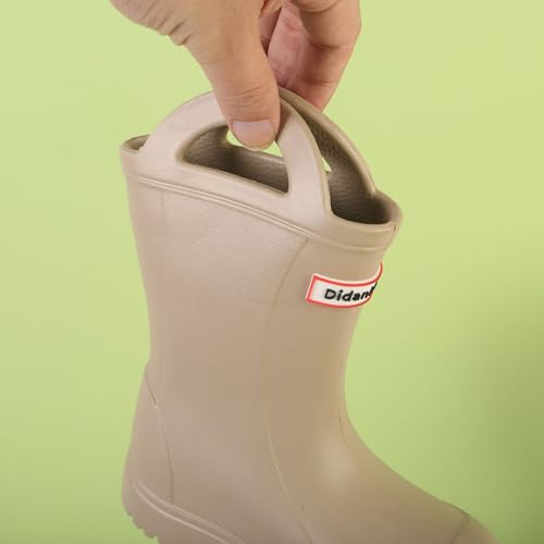 Kids Rain Boots for Boys Girls Lightweight Non Slip Rubber Boots Toddler Waterproof Rainboots Outdoor Shoes with Pull Handle4