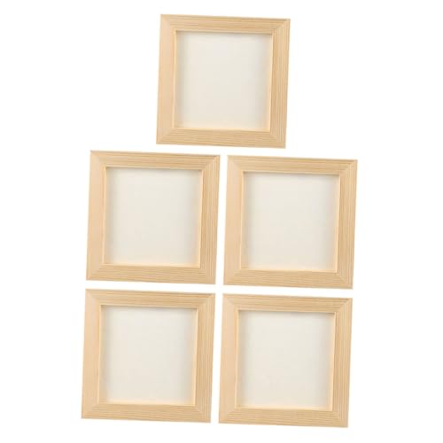 HAPINARY Wooden Photo Frames for Kids 5pcs Blank Picture Frames for Childrens Art Projects