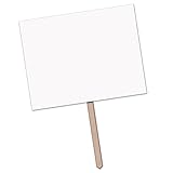 Beistle Blank Yard Sign with Stake for Personalization, Make Your Own Custom Sign for Yard Sale, Garage Sale, Open House, Birthday Parties, 12' x 15'