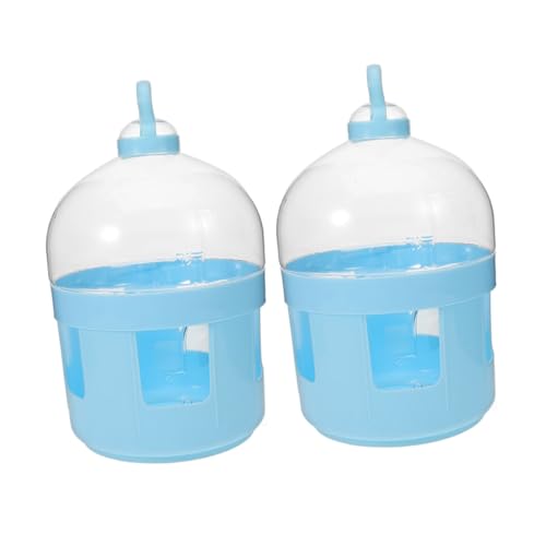 lurrose 2個 ?子用具 飲みやすい水補給器 透明水壺 鳩 レース鳩対応 鳥用給水ディスペンサー 快適設計 鳥用水飲み器 多用途