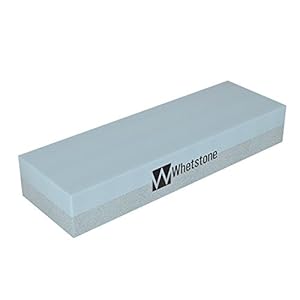 Whetstone Cutlery Sided, Gray Knife Stone-Dual 400/1000 Grit Wet Block-Sharpens and Polishes Sharp Tools and Kitchen, Hunting, and Pocket Knives by Whetstone, 1-Pack, Limestone