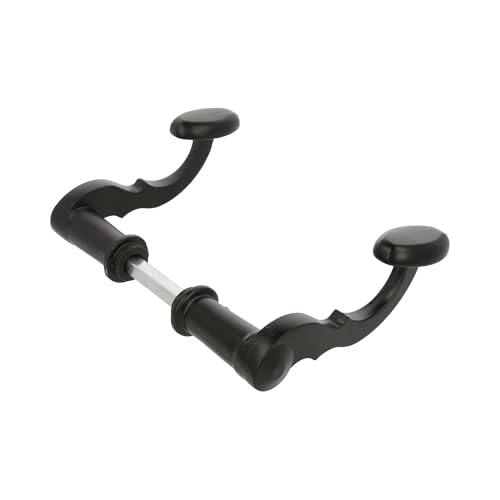 Amig - 2er Set Schmiedeeisen-Design Türgriffe für Gartentore Mod.101SP - Rosette Ø19 mm - Griff 110 mm - Quadratstift 8 mm - Zamak mit Schwarzem Finish