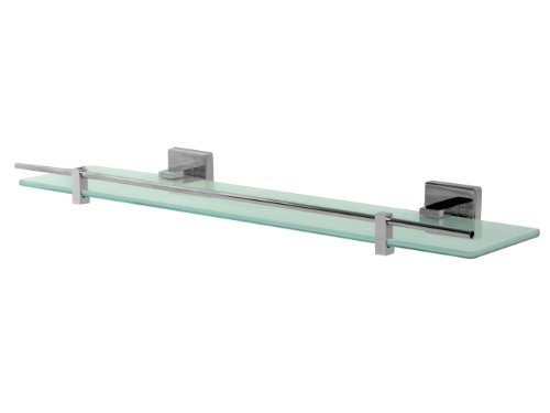 Bisk 01461 Arktic Estante Rectangular, Cristal,50 x 12,8 x 5 cm, Acabado Cromado