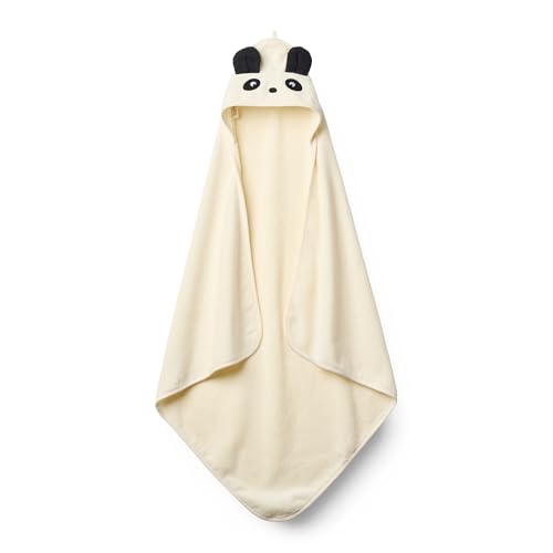 Image of Huxie Hooded Baby Towel - 100% Organic Cotton Baby Bath Towels – Baby Towels, Baby Bath Towels for Baby Boy, Baby Girl, 32" x 32" Super-Soft and Absorbent Baby Towels for Newborn (Panda)