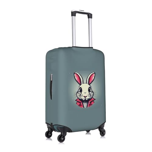 Housse de valise lapin blanc S élastique imperméable