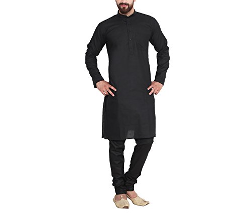 Pijama kurta de lino negro Sojanya ropa cómoda para eventos de verano