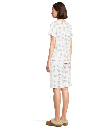 Image of Karen Neuburger Women's Short-sleeve Tee and Bermuda Short Pajama Set