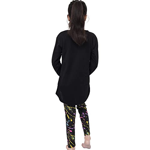 Image of A2Z 4 Kids Girls Love Crop Top T-Shirt And Splash Fashion Leggings Girls Pants Kids Outfit Sets Age 5-14 Years