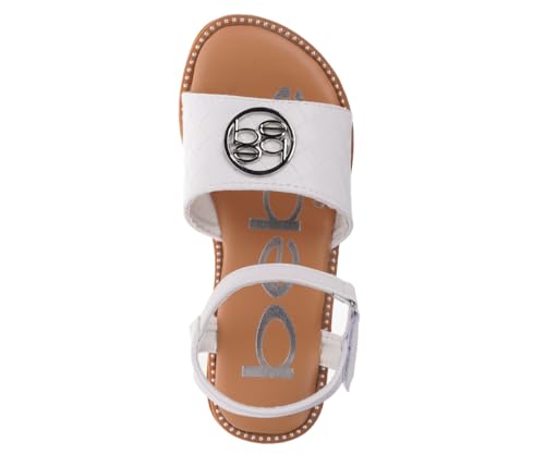 Image of bebe Girls' Sandals - Trendy Flat Designs with Rhinestones, Puffy Straps, Embossed Details and Charms for Toddlers /Little Kids /Big Kids