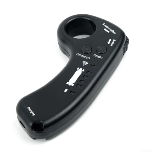 Jonikuper Mando a distancia eléctrico para monopatín con pantalla LED, diseño curvo, indicador de potencia y velocidad ajustable para reemplazo de longboard (actualizado)