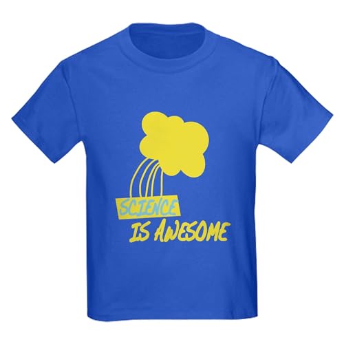 Cafepress 04100226560E2A4 Science Is Awesome 2 T Shirt Kids Dark Graphic Cotton T-Shirt Royal cover