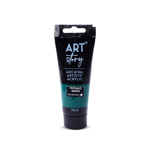Image of Itsy Bitsy Art Story Artists Acrylic Colour Phthalo Green 75ml Tube | Rich Pigment, Smooth Finish, Quick Drying Paint for Canvas, Paper, Craft & DIY Projects