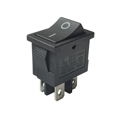 21 x 15 mm 4Pin Black Boat Switch Rocker Switch ON - Off Power Switch 6A 250V 10A 125V AC