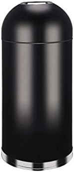 Trashcan Outdoor Indoor/Outdoor Creative Large Stainless Steel Dustbins Mall Hotel Lobby Uncovered Trash Can Waste Recycling Compost Bins Recycling (Color : Black)