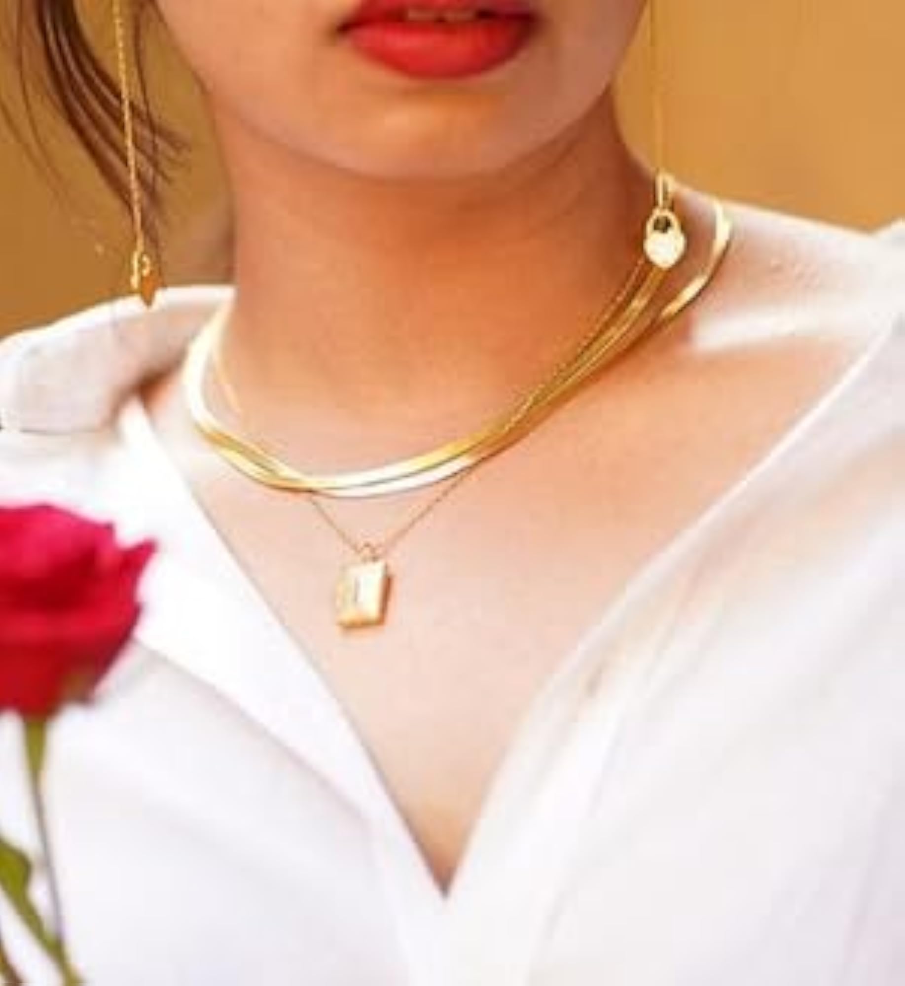 Gold Vermeil Book Locket Pendant Necklace, 925 Sterling Silver