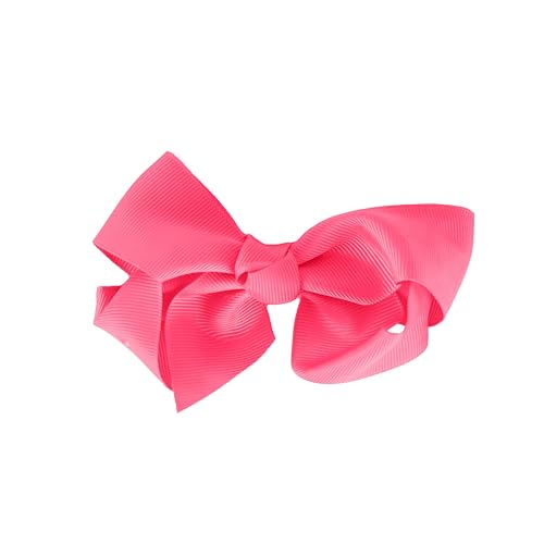 Lazo de peluquería 4 pulgadas para niñas color rosa fuerte miniatura 1