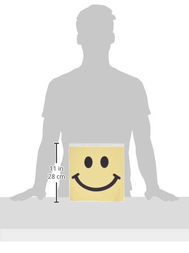 image for 3dRose ht_113090_3 Yellow Face Square Happy Smiling Cartoon Cute Smile