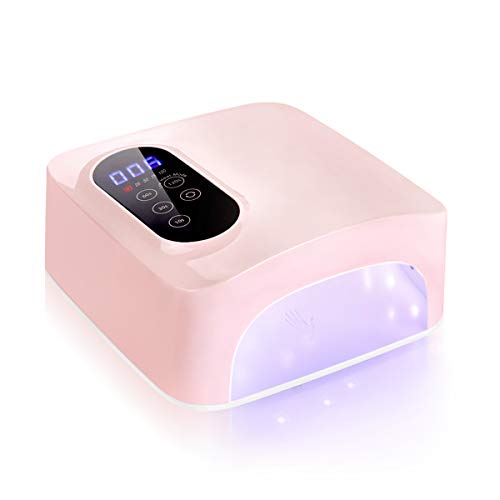 72W Cordless Led Nail Lamp, Rechargeable UV LED Nail Dryer, 15600mAH Wireless Fast Nail Polish Curling Lamp,Professional Gel Nail Lights Nail Art Manicure Tools for Home and Salon(Rechargeable)